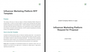 Influencer Marketing Platform RFP Template