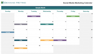 social media marketing calendar