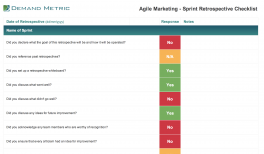 Agile Sprint Review Checklist Demand Metric