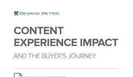 Content Experience Impact and the Buyer’s Journey