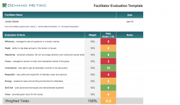 template focus report facilitator evaluation demandmetric