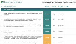 Influencer FTC Disclosure Due Diligence Checklist