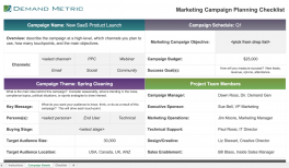 marketing campaign planning checklist