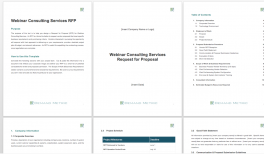 Webinar Consulting Services RFP